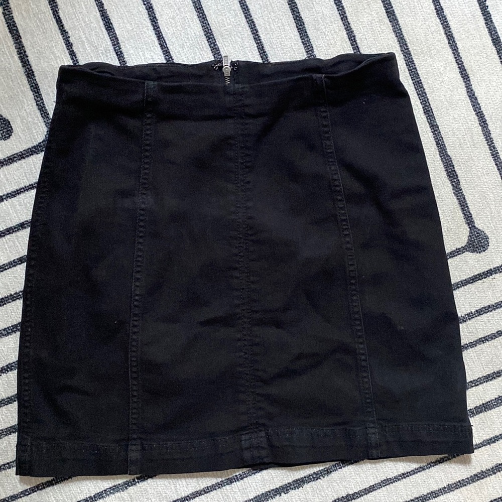 Free People Black Mini Skirt